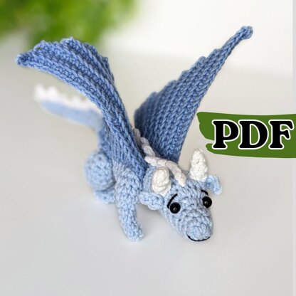 Celestial the Dragon crochet pattern, amigurumi dragon pattern