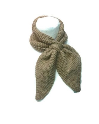 Knit Neck Scarf Ascot Keyhole Scarf Bowie Variation