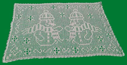 Snowman Table Topper - Filet Crochet Pattern & Charts