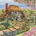 Anchor Rose Cottage Cross Stitch Kit - 31cm x 31cm