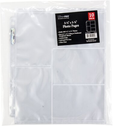 Ultra Pro 8.5"x11" Refill Pages 10/Pkg - For 3.5"X5.25" Photos
