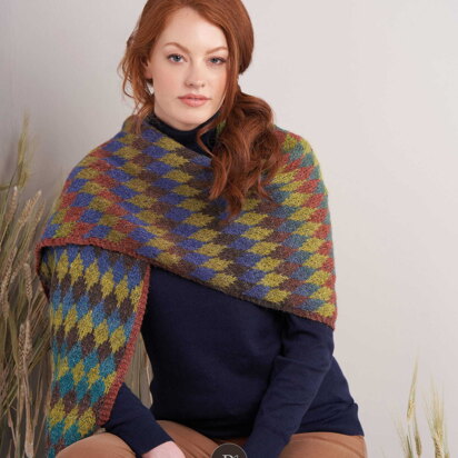 Phoenix Shawl in Rowan Felted Tweed Colour (DE) - Downloadable PDF