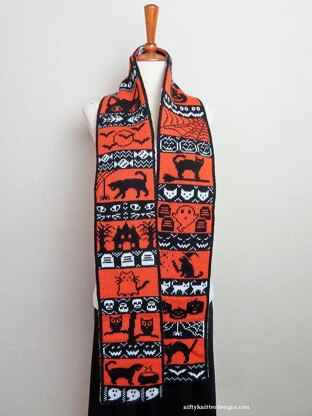 A Purrfect Scare Halloween Scarf