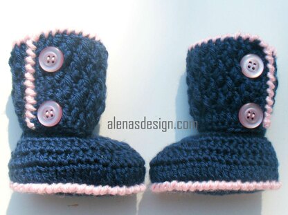 Buttoned Baby Booties