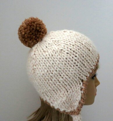 Snowball Hat with Plump Ties