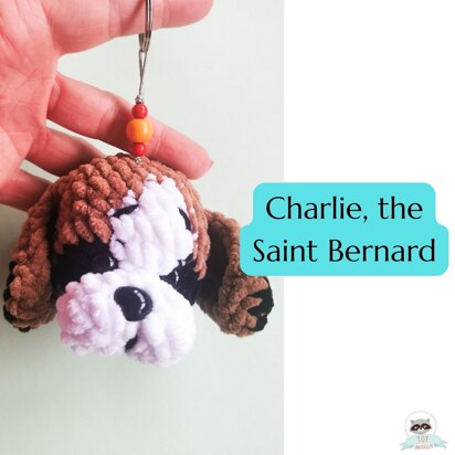 Charlie, the Saint Bernard Keychain