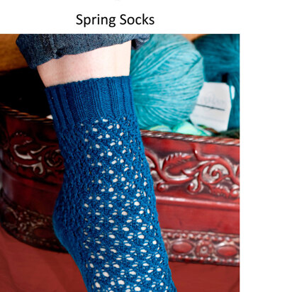 Spring Socks in Cascade Heritage Silk - FW158 - Free PDF