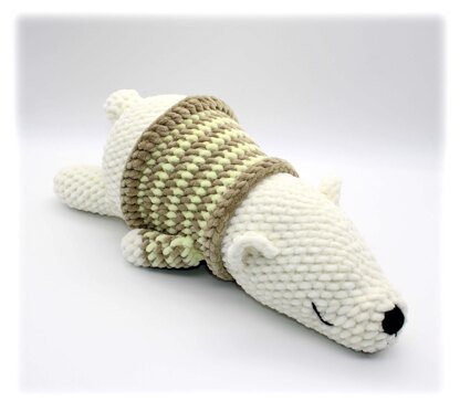 Sleeping White Bear Crochet Pattern