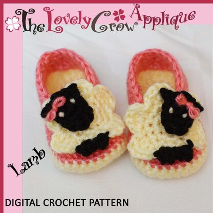 Applique Lamb Booties