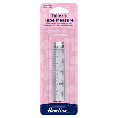 Hemline Tape Measure - Tailors Tape with Plastic End