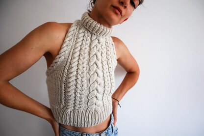 Copious Cables Halter Top