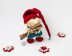 Christmas gnome doll knitting flat