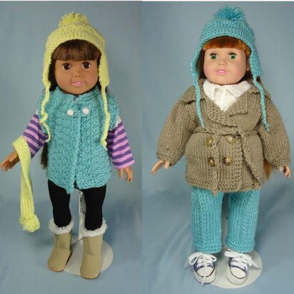 Outdoor-Ables, Knitting Patterns fit American Girl and other 18-Inch Dolls