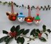 PDF Christmas Bauble DK Knitting Pattern EASY Hanging Ornament Decoration 4designs Charity knit Christmas Eve Box Robin Elf Reindeer festive