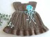 Knitting PATTERN Christening Baby Dress Knitted Flower