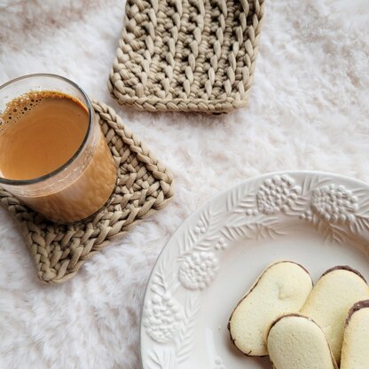 Tunisian Textured Coasters