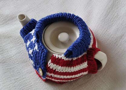 USA 2 cup Jacket cozy Tea pot warmer Independence day gift