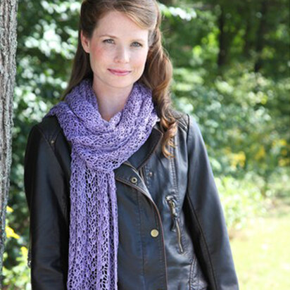 506 Crocus Lace Stole - Scarf Crochet Pattern for Women in Valley Yarns 2/10 Merino Tencel