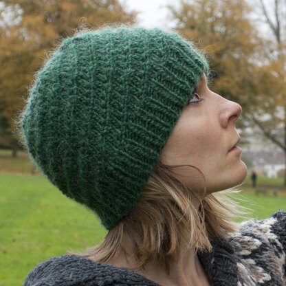 Corkscrew Beanie (Instructions to work flat)