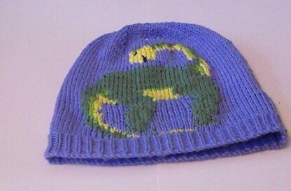 BRIAN THE BRONTOSAURUS BEANIE HAT KNITTING PATTERN - MADMONKEYKNITS