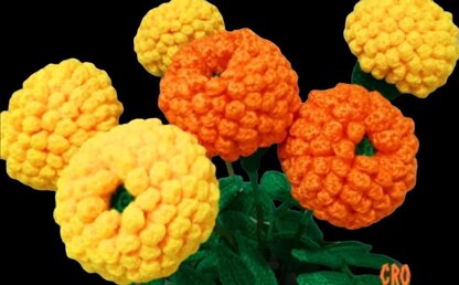 Crochet Marigold flowers