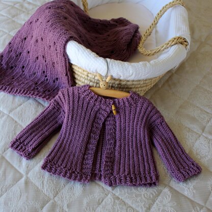 Knit-Look Rib Baby Cardigan