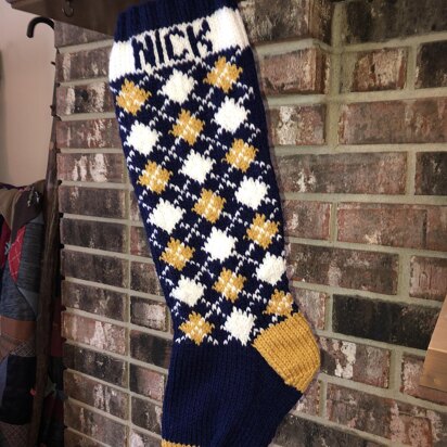 Argyle Blue Stocking