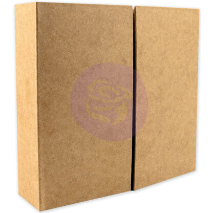 Prima Marketing Prima Memory Hardware Chipboard Journal 6.5"X6.75" - Kraft Gatefold W/8 Pages