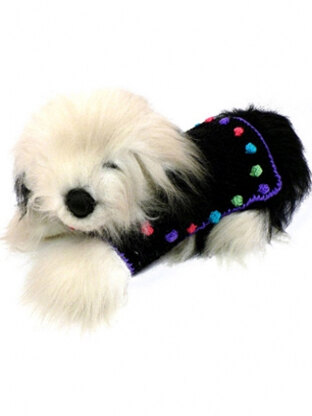 Happy Dots Dog Coat in Caron Simply Soft & Simply Soft Brites - Downloadable PDF