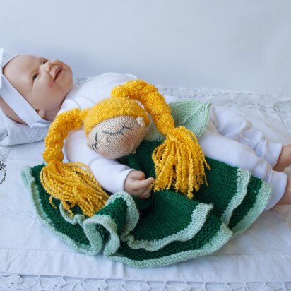 Sleeping fairy Baby Lace Blanket - knitting pattern