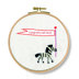 DMC Congratulations! Zebra (printed fabric, 7" hoop) Embroidery Kit -  35cm x 35cm 