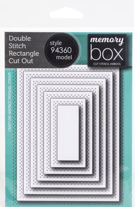 Memory Box Dies - Double Stitch Rectangle Cut Out