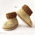 Cuffed Baby Booties Crochet Pattern