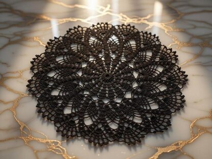 Crochet round doily Pdf + Video Tutorial