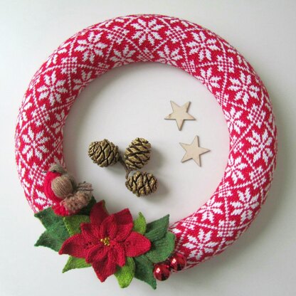 Fair isle Christmas wreath