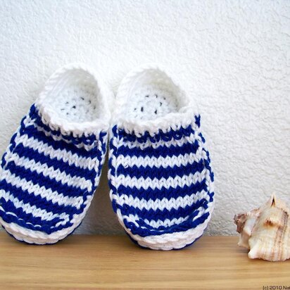 Baby Slippers, Baby Nautical Sailor