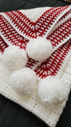 Babys First Christmas Filet Blanket