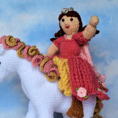 Princess Doll Toy Fairytale Knitting Pattern Snoo's Knits - knitting pattern