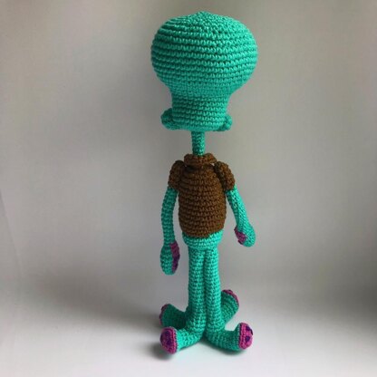 Squidward by Sponge Bob PDF crochet pattern