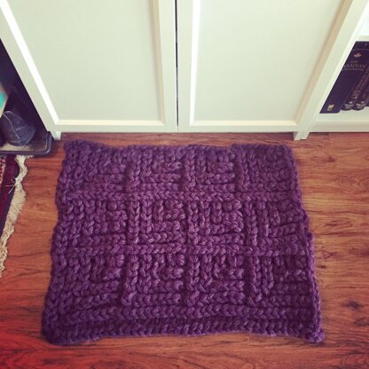 Brioche Knit Style Rug or Throw Blanket