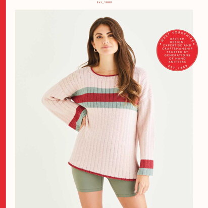 Sirdar 10556 Ribbed Sweater PDF