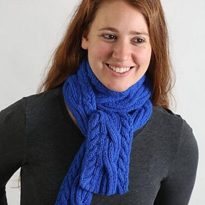 K241-Easy Reversible Cables Scarf