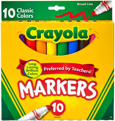 Crayola Broad Line Markers - Classic Colors 10/Pkg