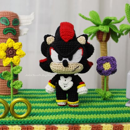 Shadow the Hedgehog Amigurumi Crochet Pattern – PDF Digital Download (English)