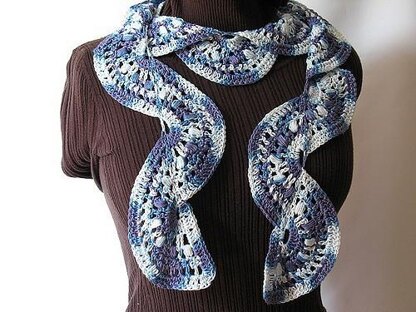 Blue Waves Scarf