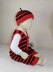 Baby Stripe Dungarees and Beanie Hat