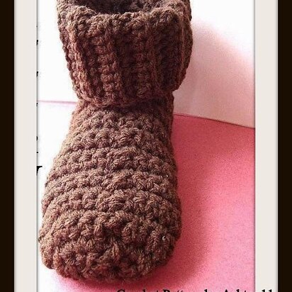 Cuffed Boot Slippers | Crochet Pattern  by Ashton11