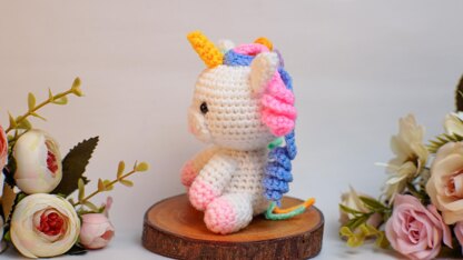 Rainbow unicorn amigurumi crochet pattern