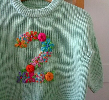 Floral Numbers Baby Cardigan