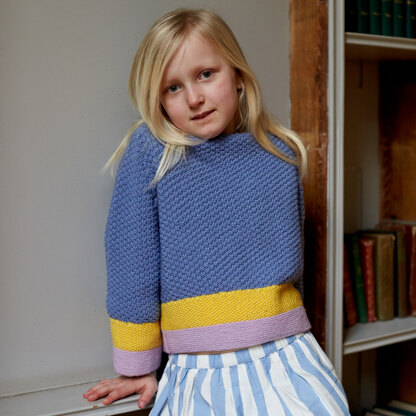 Drew Jumper - Free Knitting Pattern for Kids in MillaMia Naturally Soft Merino